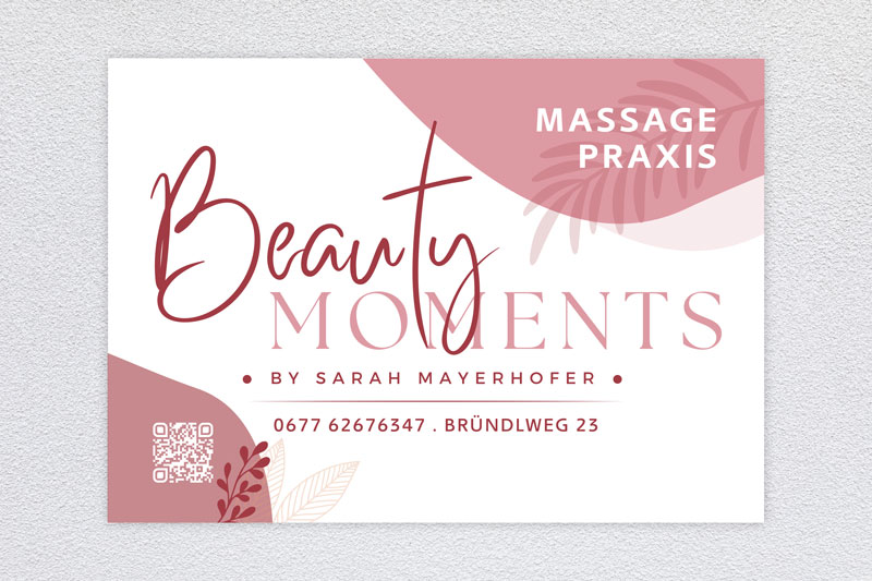 business_massage_schild